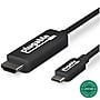 Plugable 6' USB 3.1 Type-C to HDMI 2.0 Audio/Video Monitor Cable, Male to Male, Black (USBC-HDMI-CABLE)~#|#~309DCD19-572A-498A-9B390F7DC9C26875_sc7