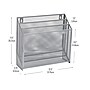Mind Reader 3-Pocket Metal Mesh Mountable Wall File, Letter Size, Silver (WAFIST3-SIL)~#|#~30A3DD65-283B-4674-B703B52542D3307D_sc7