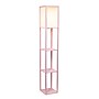 Creekwood Home Classix 62.5" 3-Tier Storage and Display LED Floor Lamp with White Linen Shade, Light Pink (CWF-3007-LP)~#|#~30B5A2EC-2903-4BA0-8D06AF8865013776_sc7