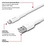 Staples TECH Lightning to USB-A Charging Cable, 6.5 ft, White, Fast Charge/Data Sync Cable, 2-Pack~#|#~30DD611D-6B94-4553-806294EC5A42B002_sc7