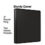 Staples 2" 3-Ring View Binders, Black, 12/Pack (23722/21689)~#|#~30E081FF-2B31-437F-B1BB5C276883280F_sc7