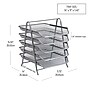 Mind Reader 5-Tier Stackable Paper Desk Tray Organizer, Metal, Silver (5TPAPER-SIL)~#|#~3104C451-F73F-4698-BC04590F4C439D20_sc7