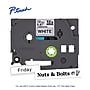 Brother P-touch TZe-231 Laminated Label Maker Tape, 1/2" x 26-2/10', Black on White, 6/Pack  (TZe-2316PKB)~#|#~310C2566-BDBB-42E6-93A4D407B358ECF7_sc7