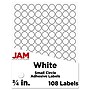 JAM Paper Laser/Inkjet Round Multipurpose Labels, 0.75" Dia, White, 108/Pack (3147612190)~#|#~3133338B-B8A6-485F-92D127ACA9C3E98B_sc7