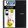Five Star 5-Subject Subject Notebook, 8.5" x 11", College Ruled, 200 Sheets, Black (72081)~#|#~3134EC27-43B3-445C-A91B329EEF29FA03_sc7