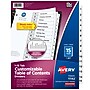 Avery Ready Index Table of Contents Paper Dividers, 1-15 Tabs, White (11142)~#|#~314453EA-F85E-4CE5-866512525E4545FD_sc7