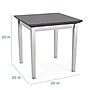 Lesro Lenox Steel 20"W x 20"D Laminate End Table, Riftwood Walnut/Silver (LS0620.SSV.TRW)~#|#~315656BC-1813-46AA-80DF958454C6E820_sc7