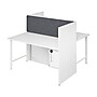 Bush Business Furniture Hustle 60"W 2 Person Back to Back Cubicle Panel Workstation, White (HUS023WH)~#|#~31578A18-B42C-4A9E-80AFEE495FB0ADD8_sc7