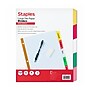 Staples Large Tab Write & Erase Paper Dividers, 5‑Tab, Multicolor, Reinforced Binder Index Dividers~#|#~317EBCB0-3290-4838-AE477973A29A1934_sc7