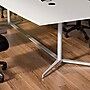 Bush Business Furniture 96W x 42D Boat Shaped Conference Table with Metal Base, White (99TBM96WHSVK)~#|#~31CDD2C9-E43B-43AA-B28384E6626A6F34_sc7