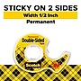 Scotch Permanent Double Sided Tape Refill, 0.5" x 6.94 yds., 1"Core, Clear (136)~#|#~1B5E7BA0-56AD-4EAC-8FA828AF513265B1_sc7