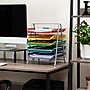 Mind Reader 5-Compartment Metal Desk Tray, Multicolor (5TPAPER-ASST)~#|#~322E4B3B-EE54-425E-8B16A1346658B112_sc7