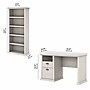 Bush Furniture Yorktown 50" Computer Desk with 5-Shelf Bookcase, Linen White Oak (YRK010LW)~#|#~324800DC-73D4-4AD3-8523C0245595131C_sc7