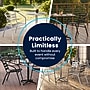 Flash Furniture Lila Indoor-Outdoor Table Set with 4 Slat Back Chairs, 27.5", Aluminum (TLH28SQ017BCHR4)~#|#~32487BDB-F047-4B50-9F8773F48B7A3A5F_sc7