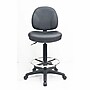 Lorell Millenia Series Vinyl Full Back Task Stool, Adjustable Height, Black (LLR80018)~#|#~32581C9B-1E91-4307-A7B24B00E6DC3B7C_sc7