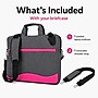 Vangoddy 13" Nylon Laptop Bag, TSA Checkpoint Friendly, Gray/Pink (NBKLEA604)~#|#~3258586D-CEEF-4CA0-9478FC55D75D21B5_sc7