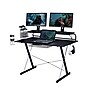 Techni Sport Carbon Computer Gaming Desk with Shelving, Black (RTA-TS200-BK)~#|#~326AD191-D4F4-46AC-A911517C915D8DBA_sc7