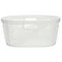 Mind Reader 10.57-Gallon Laundry Basket, Plastic, White (HHAMP40-WHT)~#|#~327133CB-A683-484E-A136B1C005E8848A_sc7