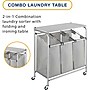 Whitmor 3-Section Rolling Laundry Sorter, Metal, Gray (6705-7885-BB)~#|#~32AC0099-4AFB-431B-8B1993B689849CB2_sc7