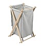 Household Essentials X-Frame 1-Section Collapsible Hamper with Lid, Cotton, Gray (6787-1)~#|#~32D0D99E-CDB8-4370-A9018934C1DC3F0A_sc7
