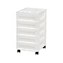 Iris 5-Drawer Storage Cart, White/Translucent White (585007)~#|#~32F82D92-CB41-4114-95C237F1573B5EC6_sc7
