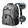 SaharaCase All-in-One Laptop Backpack, Large, Gray (LT00086)~#|#~33128467-0B17-4483-919684D1B6A5D73C_sc7