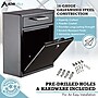 AdirOffice Steel Wall Mounted Drop Box Indoor/Outdoor Mailbox, Black (631-05-BLK)~#|#~331E0E67-EB88-49A5-B73424509DE6091F_sc7