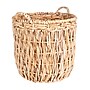 Household Essentials 19.7" Tall Handwoven Banana Leaf Wicker Floor Storage Basket with Handles, Natural (HHML-6649)~#|#~3333C6C8-0BEF-4DCA-A878621654016A3A_sc7