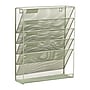 Staples 5-Pocket Metal Mesh Mountable Wall File, Letter Size, Sage Green (ST63849)~#|#~334C7B8E-B7BB-4A00-895316AFDF73C454_sc7