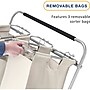 Whitmor 3-Section Rolling Laundry Sorter, Metal, (6640-4794)~#|#~33564F82-8EAB-4117-A99B229F4B3F0B49_sc7