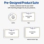 Avery Gold & Navy Border with Florals Matte Blank Card, White, 20/Pack (S00-DNS)~#|#~335B1F85-9CD2-4388-B62EF5A220784BC4_sc7