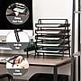 Mind Reader 5-Tier Stackable Paper Desk Tray Organizer, Metal, Black (5TPAPER-BLK)~#|#~3365C131-CAC6-46C1-B0B8AB7E2E487DEB_sc7