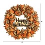 Nearly Natural Halloween Burlap Ribbon Wreath, 30" (W1194)~#|#~337F6DEB-0141-45D3-BFA5A9F7DFFC81DF_sc7