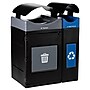 Commercial Zone Avante Series Polyethylene Dual-Stream Trash and Recycling Center, 85 Gallon, Black (787204MSA)~#|#~33A07FCA-C31C-4BC0-840D3A8E7A84D8D2_sc7