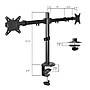 Mount-It! Adjustable Dual Mounts, Up to 32" Monitor, Black (MI-2752)~#|#~33C91A8A-2420-442D-97E08971A22DE0D4_sc7