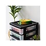 Iris 4-Drawer Desktop Unit, Black/Clear, 2/Pack (586014)~#|#~33EE9C2C-6558-4088-B4299477F5653142_sc7