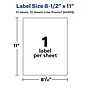 Avery Laser/Inkjet Waterproof Rectangle Labels, 8-1/2" x 11", White, 10 Labels/Pack (94269)~#|#~3403DE6E-FA90-4720-A4C9399B9F734A38_sc7