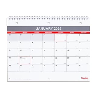 Ospelelf Desk Calendar 2025-2026, Magnetic Fridge Wall Calendar 18 Month Monthly Large 17 X 12 Calendar Planner With Plastic Cover July 2025 To December 2026 Floral