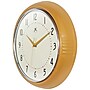 Infinity Instruments Round Retro Saffron Wall Clock, Aluminum, 15" (10940SY-15)~#|#~340BB11D-1E4F-47D8-9E9D5BB8D77384A0_sc7
