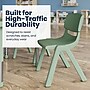 Flash Furniture Emmy Square Activity Table Set, 24" x 24", Height Adjustable, Sage (YCX232SQRTBSGEE)~#|#~34180FCE-2F97-40D8-B9BD6AE3F1C883F4_sc7