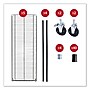 Alera® 5-Shelf Wire Shelving Kit with Casters and Shelf Liners, 48w x 18d x 72h, Black Anthracite~#|#~344D4250-2EC5-4B28-A772CB76C8C145DF_sc7