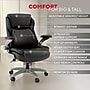 STAPLES Randolph Ergonomic Bonded Leather Executive Big & Tall Chair, 400 lb. Capacity, Black~#|#~3457878B-7B21-48DE-96BAD6895F94973B_sc7