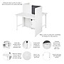 Bush Business Furniture Hustle 48"W 2 Person Back to Back Cubicle Panel Workstation, White (HUS031WH)~#|#~346C3D14-498B-43FF-AF67A9206F144F57_sc7