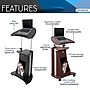 Techni Mobili 22"W Manual Adjustable Standing Laptop Cart, Black (RTA-B005-BK46)~#|#~34700253-DD0B-4FBF-BAC6558EB7E6D2DC_sc7