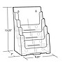 Azar Four-Tier Letter Sized Brochure Holder, 8.5" x 11", Vertical, Table Top, Clear, Plastic (252376)~#|#~348A960F-4DFE-454E-ABD989966141399D_sc7