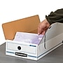 Bankers Box Liberty Corrugated File Box with String and Button Closure, White/Blue (4662401)~#|#~34A00881-1507-4749-A86D2B1D8DF9E312_sc7