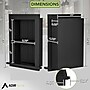 AdirHome 1-Shelf Recessed Wall Mount Shelf, 19" x 12.75" x 4.75", Black (515-01-BLK)~#|#~34C4C905-29BC-40BC-AAFD058C7093A652_sc7