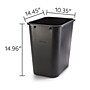 Coastwide Professional™ Indoor Trash Can Without Lid, Black Soft Molded Plastic, 7 Gallon (CW56429)~#|#~34DF8C4F-E821-477A-9E2501EA09382DFE_sc7