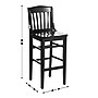 Flash Furniture HERCULES Traditional Wood School House Back Restaurant Barstool, Black (XUDGW0006BBLK)~#|#~34E4FDFA-4427-4A36-AF74D31D5BD25D18_sc7