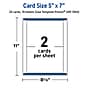 Avery Gold & Navy Border with Florals Matte Blank Card, White, 20/Pack (S00-DNS)~#|#~35006F05-4FF5-4C2D-A0563245649D4E4E_sc7